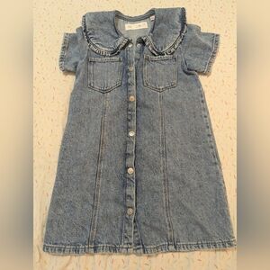 Zara Kids Blue Denim Casual Dress
